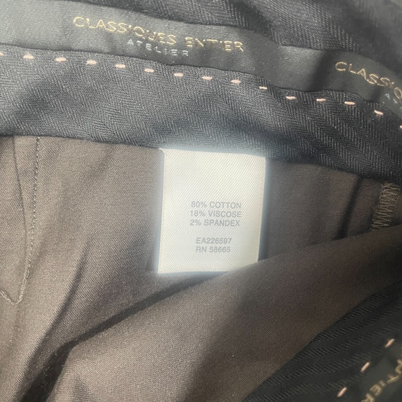 Classiquis Entier Atelier 14 Chocolate Brown Dress Pants Pockets Cotton Blend - Picture 3 of 6
